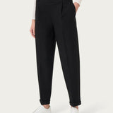 Pantalone carrot con pinces in tessuto Compact