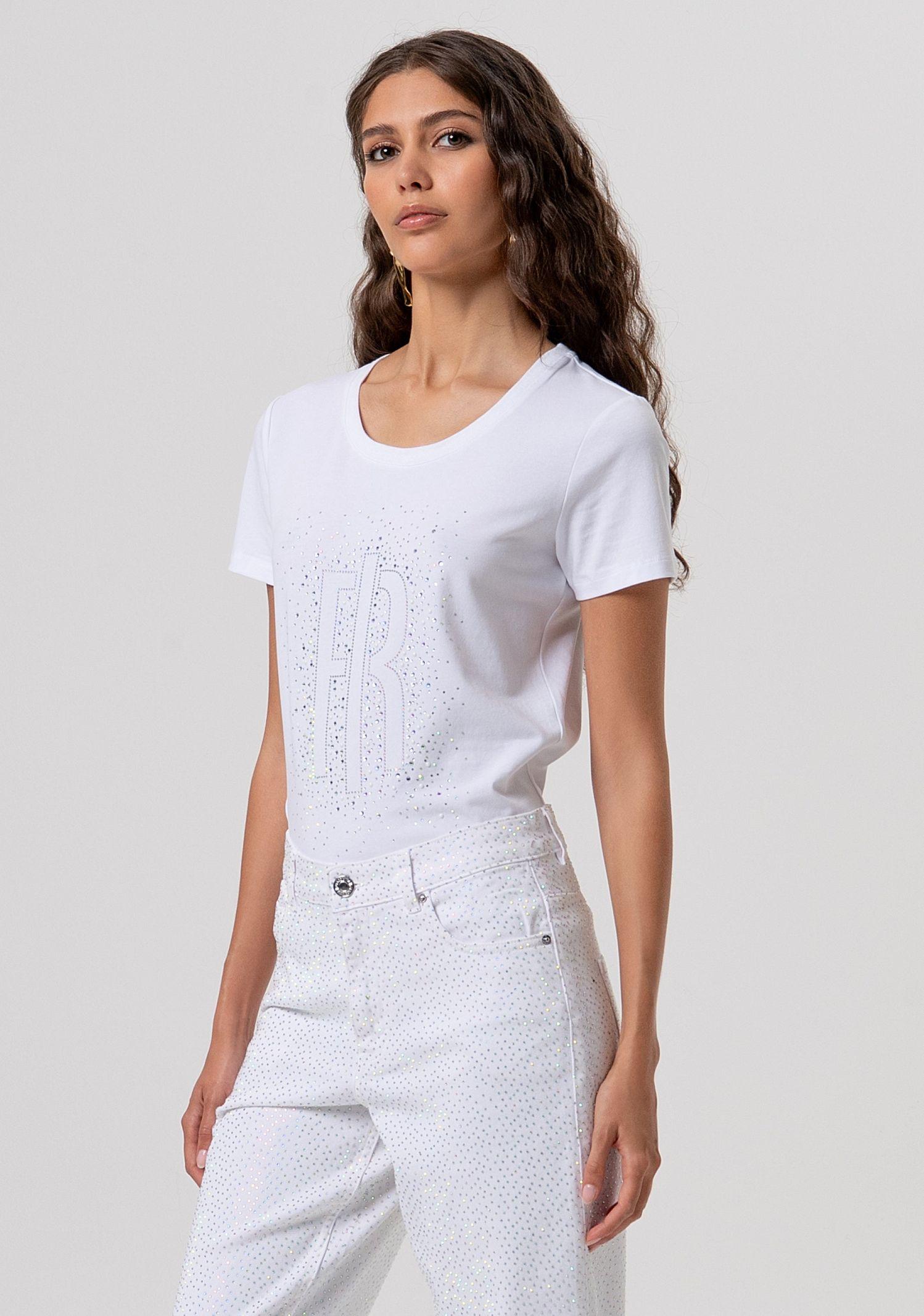 Pantaloni mom fit con strass FP26SVD005W615R9 278 FRACOMINA 