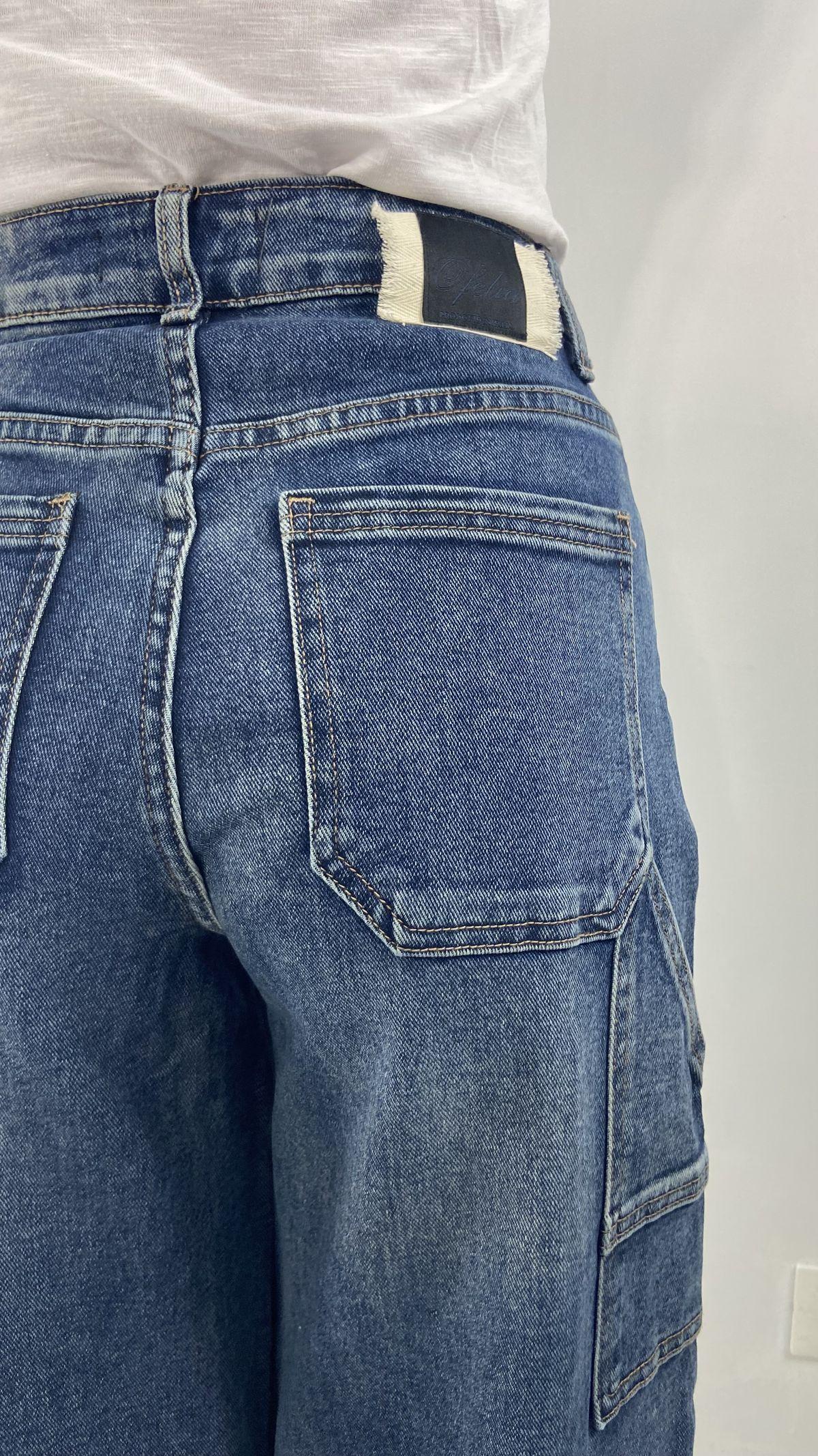 Jeans wide leg con tascone - Ofelia LAF244 DENIM OFELIA 