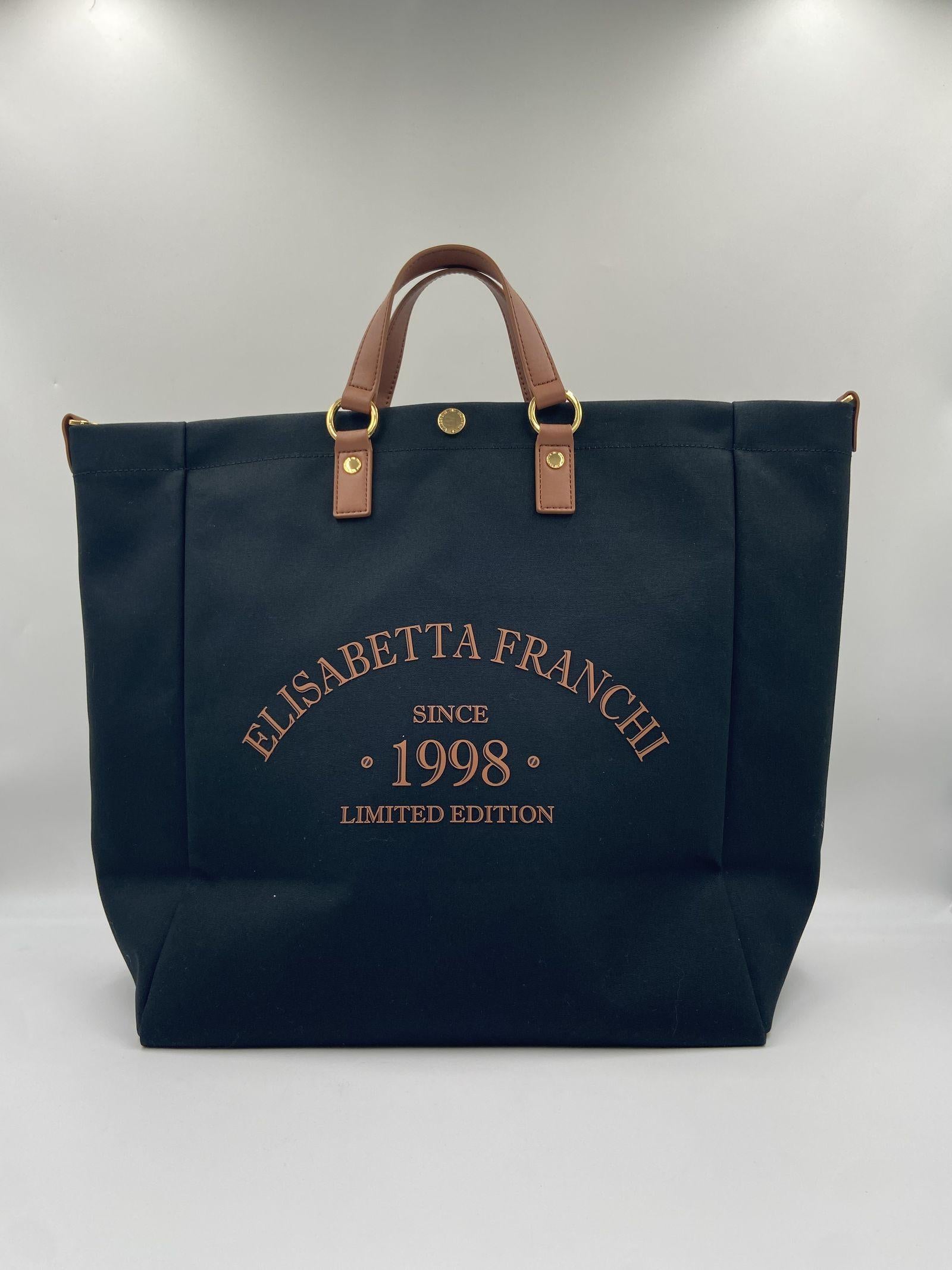 Tote in canvas - Elisabetta Franchi BS14A62E2 B58 ELISABETTA FRANCHI 