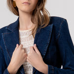 Giacca crop in denim con spalline - Fracomina FR26SJ1016D46093 L23 FRACOMINA 