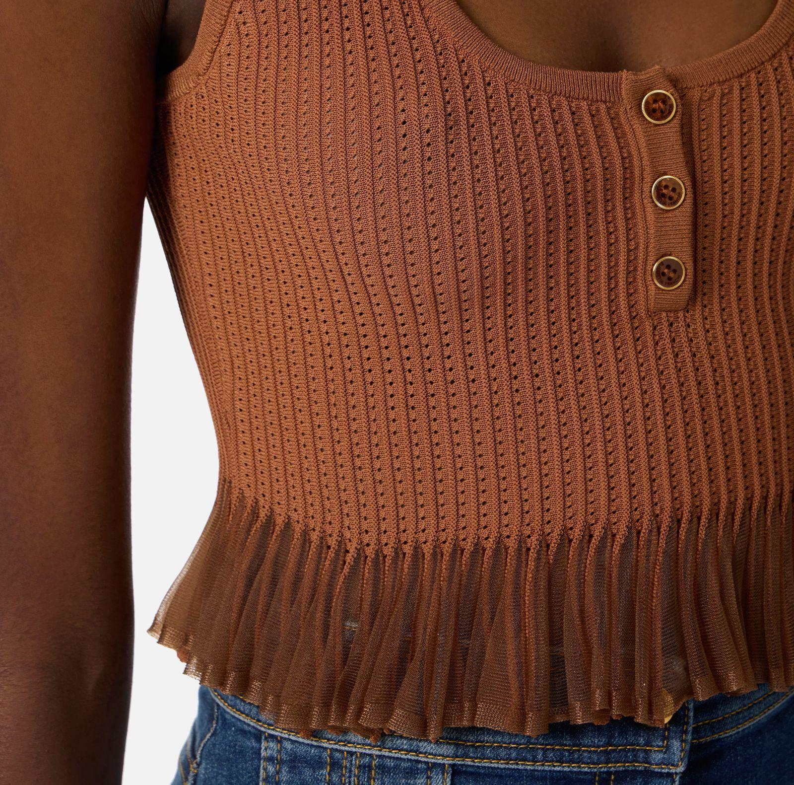 Top in maglia à jour - Elisabetta Franchi TK74B61E2 600 ELISABETTA FRANCHI 