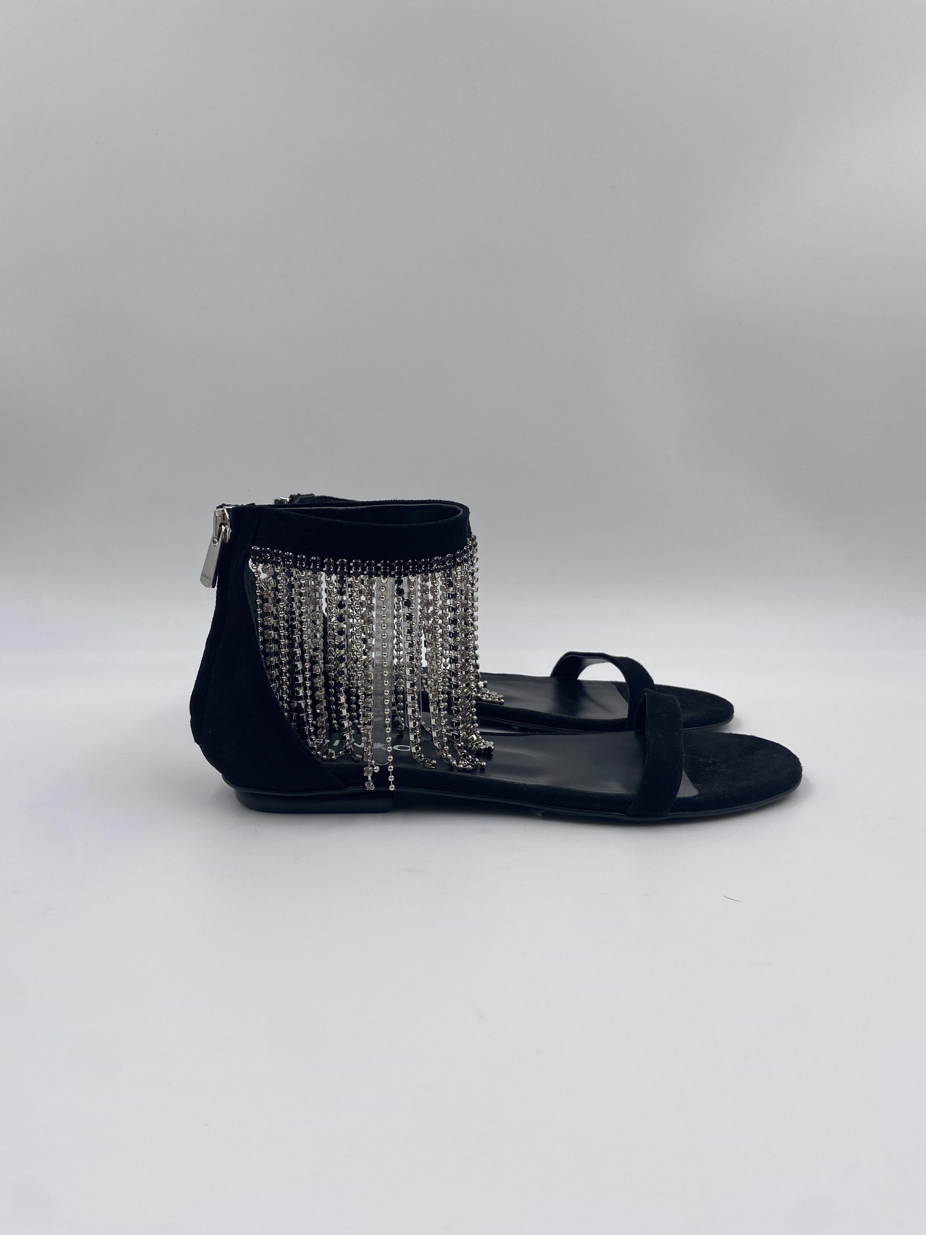Sandalo basso con frange e strass - Pinko 100663-A0NM Z99 PINKO 