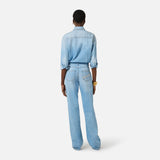 Tuta denim con lettering TJ44D61E2 192 ELISABETTA FRANCHI 