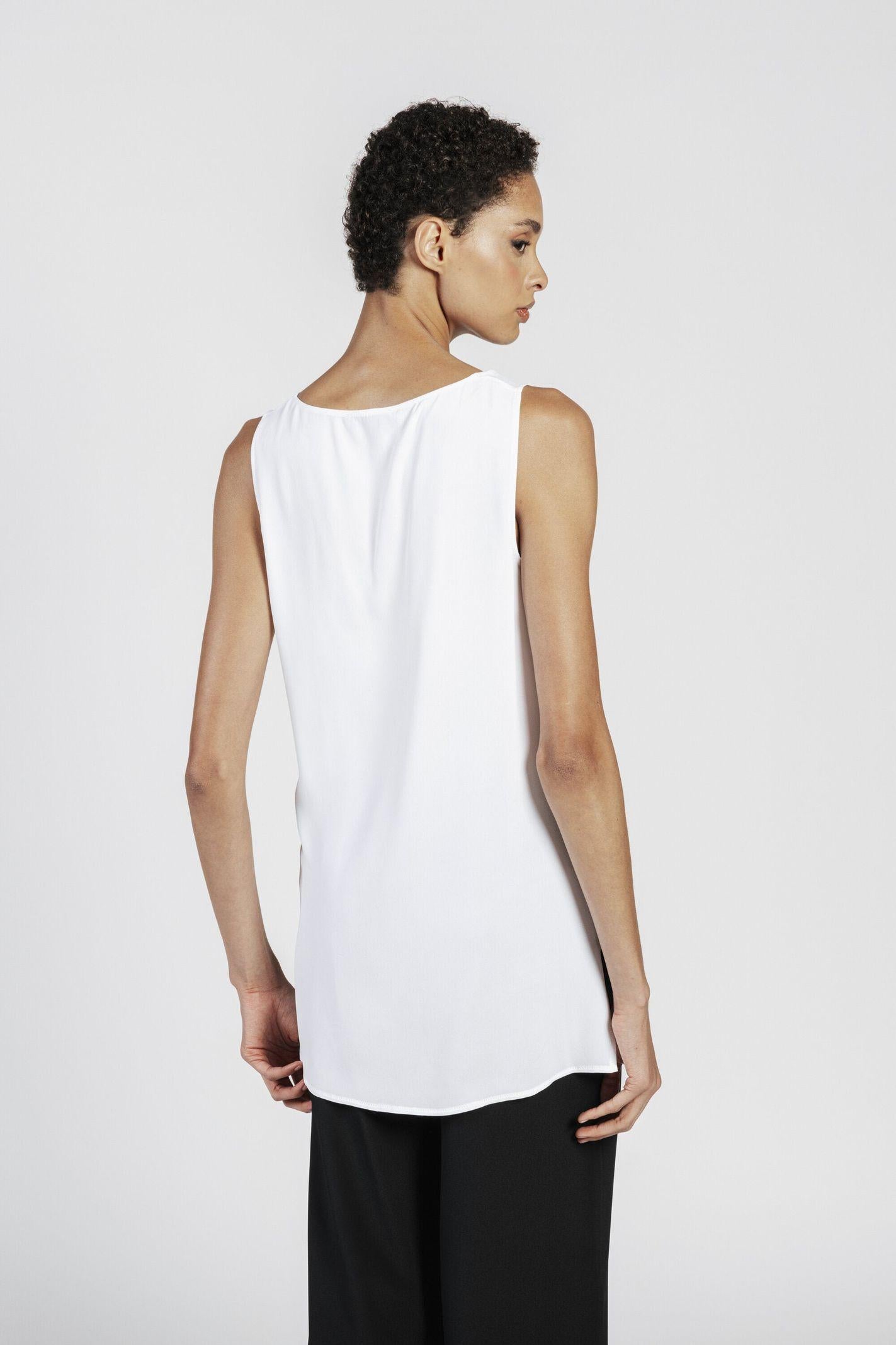 Canotta in crepe de chine - Carla G MIAR13D8 01 CARLA G. 