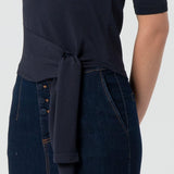Maglia regular con fiocco laterale