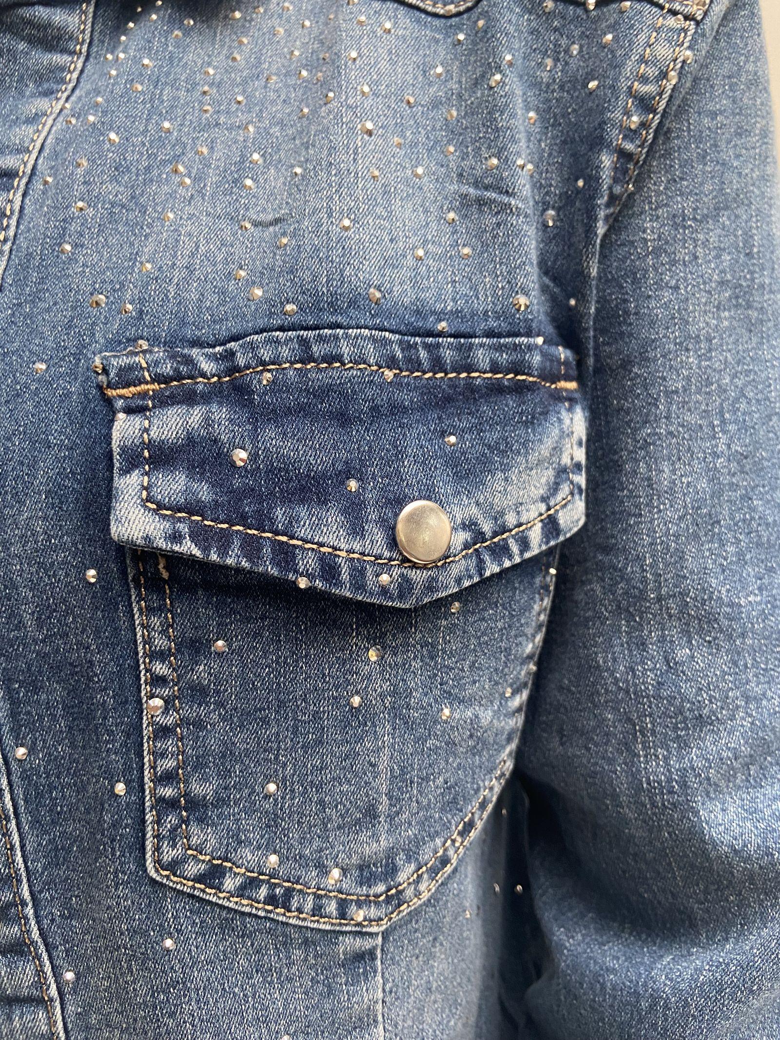 Camicia in denim con strass 9186SS DENIM OFELIA 
