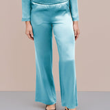 Pantalone largo in raso