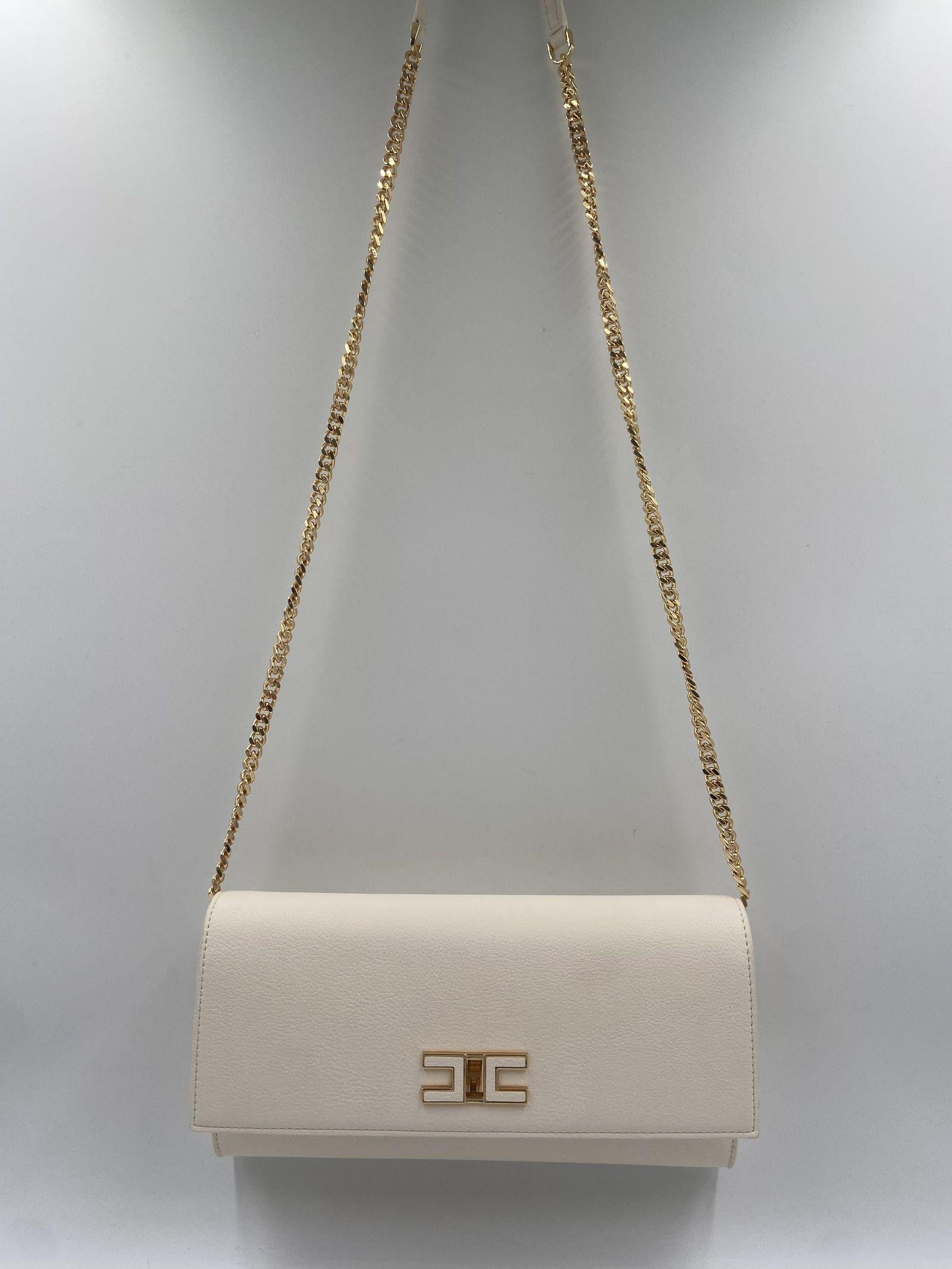 Baguette con tracolla e placca logo - Elisabetta Franchi BS32A51E2 193 ELISABETTA FRANCHI 