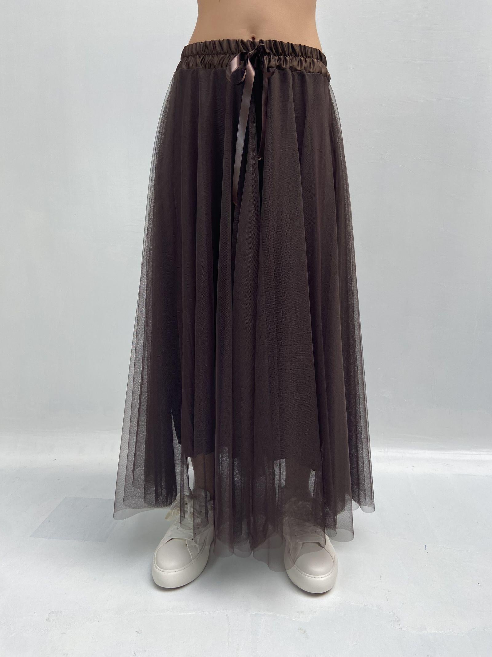 Gonna lunga in tulle MK04.015 MORO OFELIA 