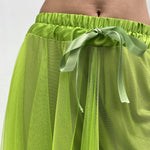 Gonna lunga in tulle MK04.015 LIME OFELIA 