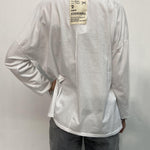 T-shirt scollo a V 2831 BIANCO OFELIA 