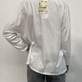 T-shirt scollo a V 2831 BIANCO OFELIA 