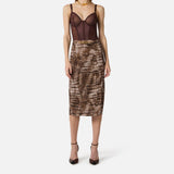 Gonna stampa alligatore - Elisabetta Franchi GO14961E2 644 ELISABETTA FRANCHI 
