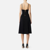 Abito in crèpe leggero con lacci criss-cross - Elisabetta Franchi AB74852E2 110 ELISABETTA FRANCHI 