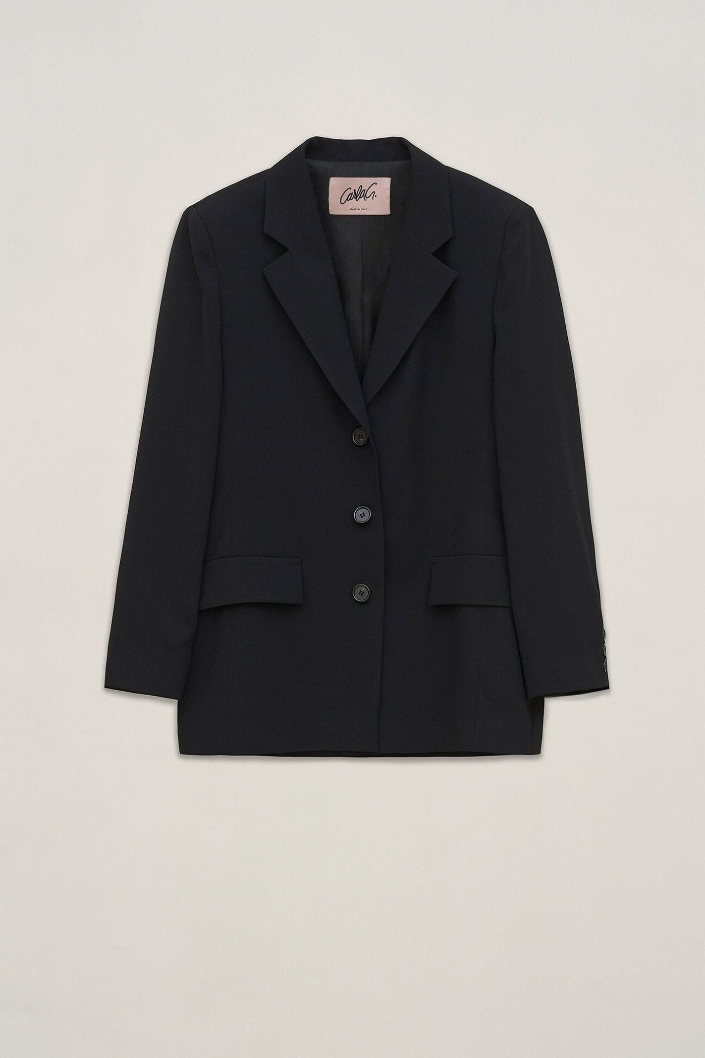 Giacca monopetto in crepe satin IOFI07 D1 10 CARLA G. 
