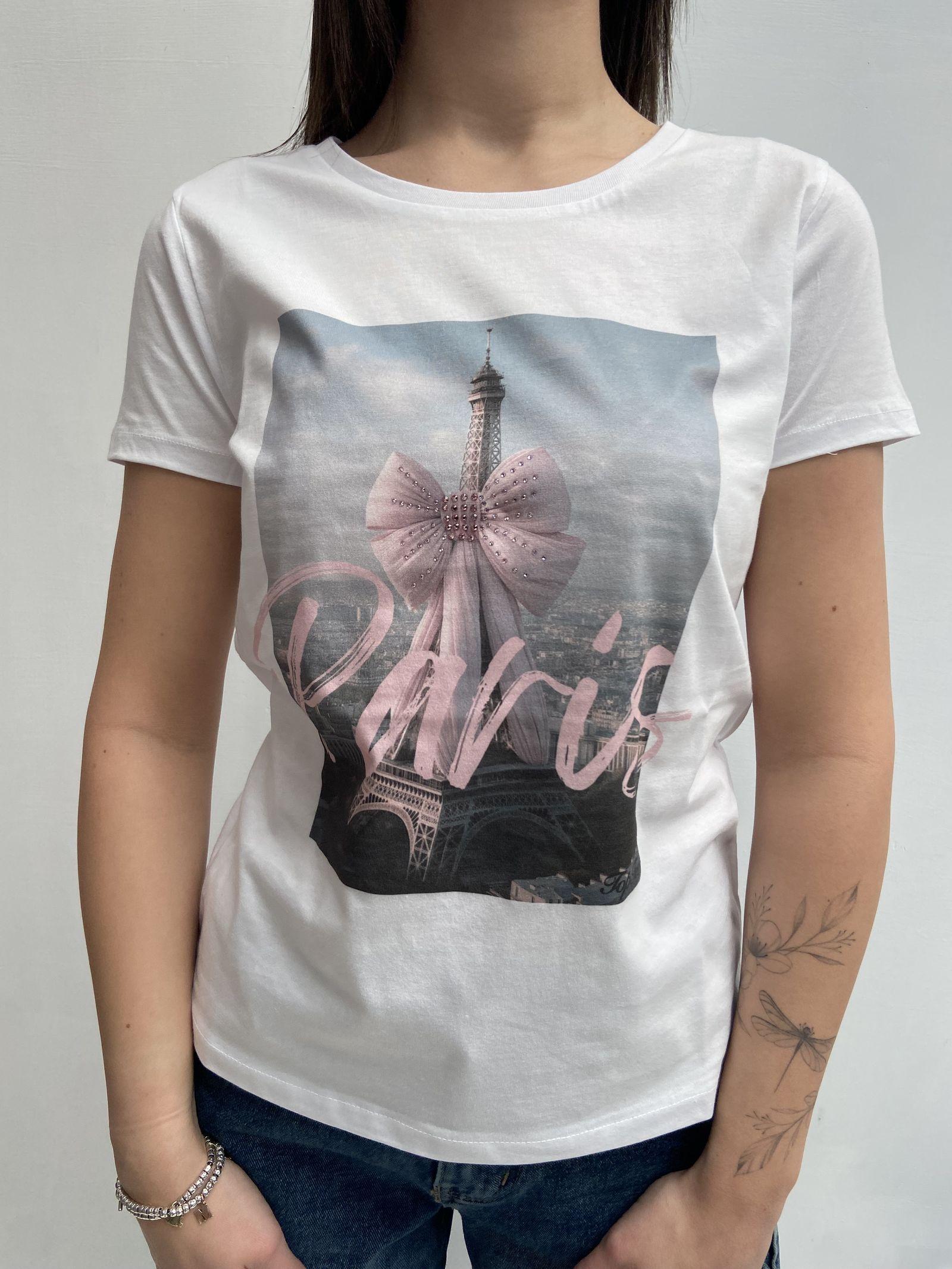 T- shirt girocollo Eiffel - TopTee TP514 BIANCO TOP-TEE 