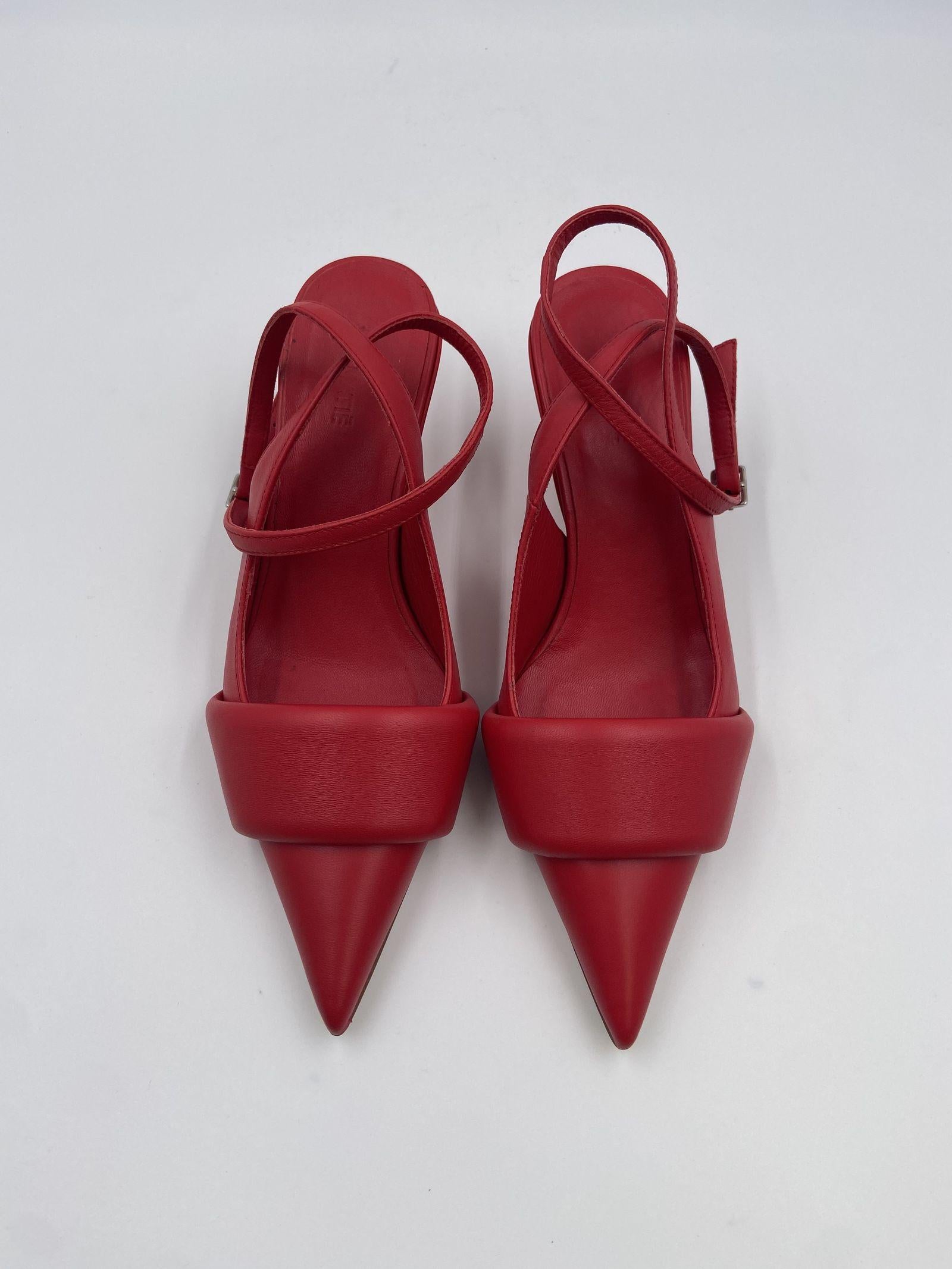 Sandalo slingback in pelle 1A4102D ROSSO VIC MATIE' 