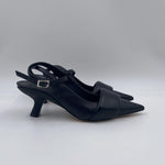 Sandalo slingback in pelle 1C6500D NERO VIC MATIE' 