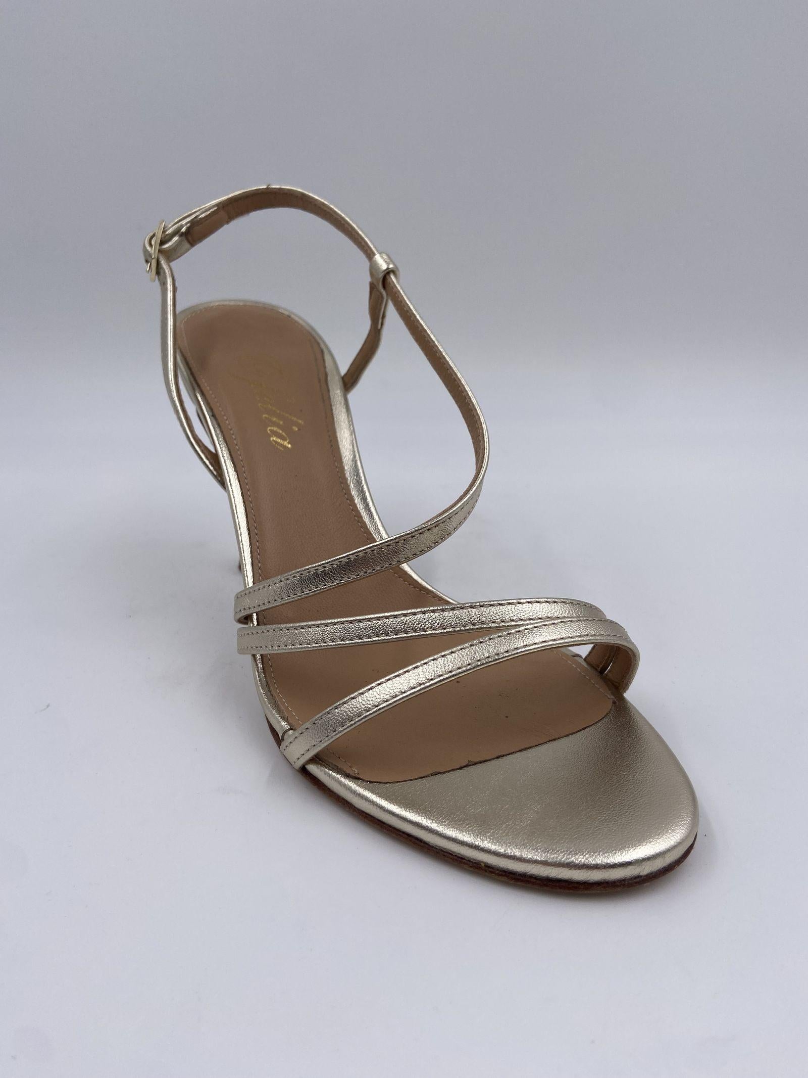 Sandalo con tacco a stiletto 1959 ORO OFELIA 