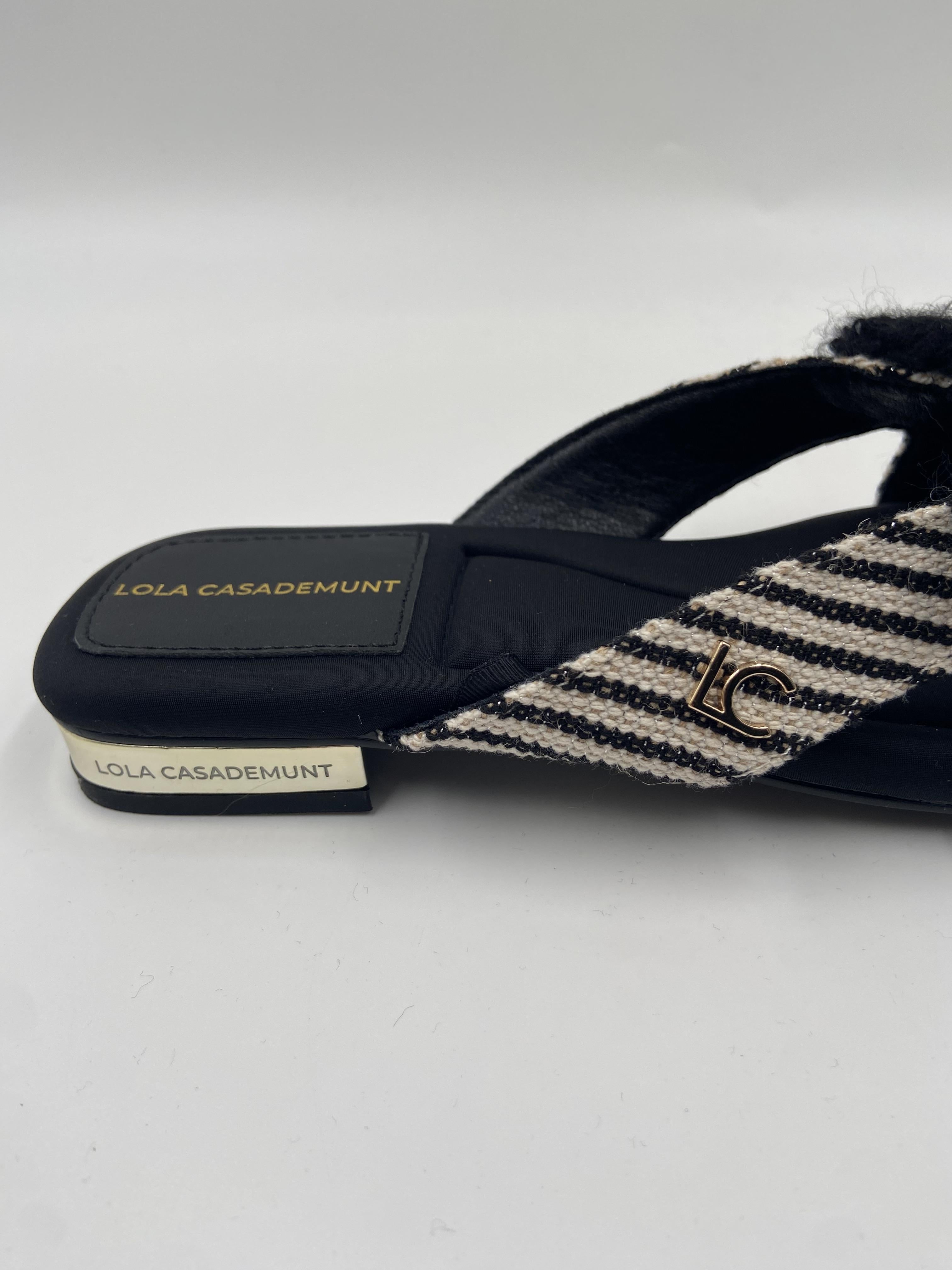 Sandalo rigato fiocco gioiello - LolaCasademunt LS2605051 20N LOLA 
