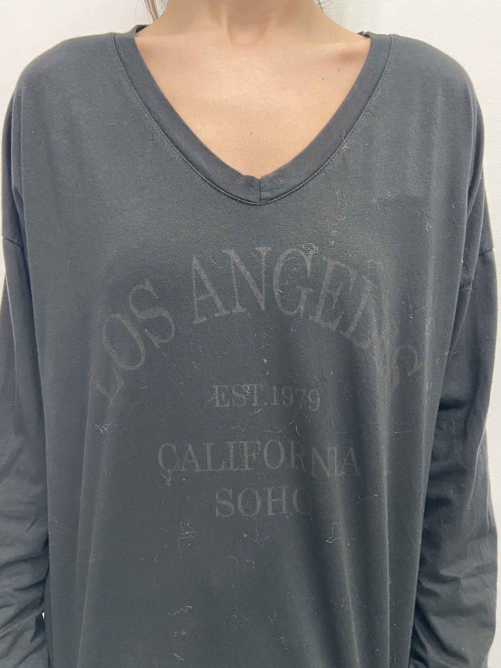 T-shirt stampa Los Angeles 2831LOSANGELES NERO OFELIA 