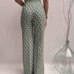 Pantalone stampa geometrica logata - Elisabetta Franchi PA00826E2 AT5 ELISABETTA FRANCHI 