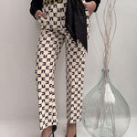 Pantalone logato con fusciacca - Elisabetta Franchi PAS1641E2 E84 ELISABETTA FRANCHI 