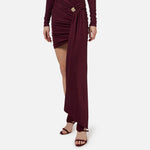 Abito drappeggiato con accessorio gioiello AB71947E2 CG3 ELISABETTA FRANCHI 