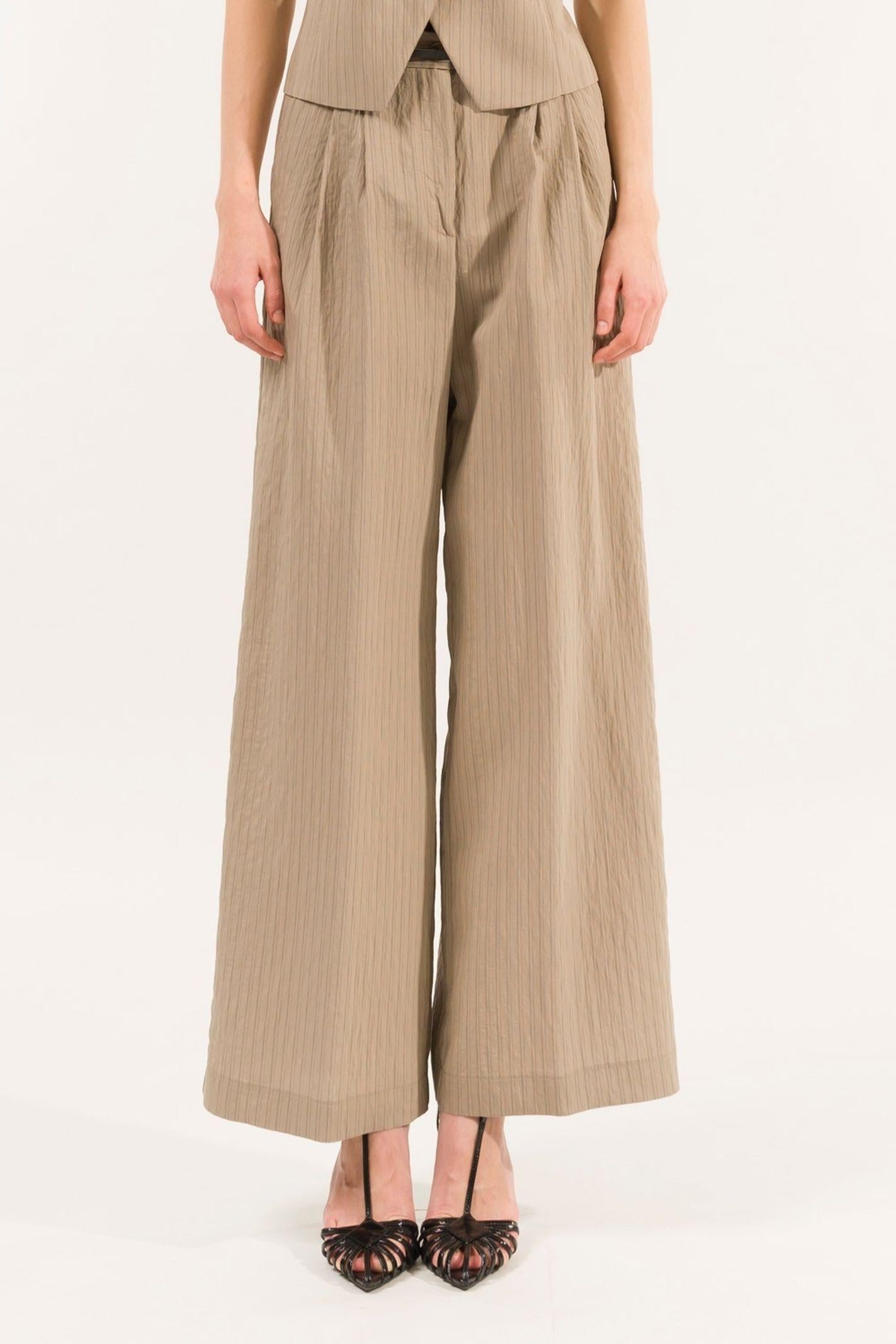 Pantalone gessato con pence MA3011C 23 KONTATTO 