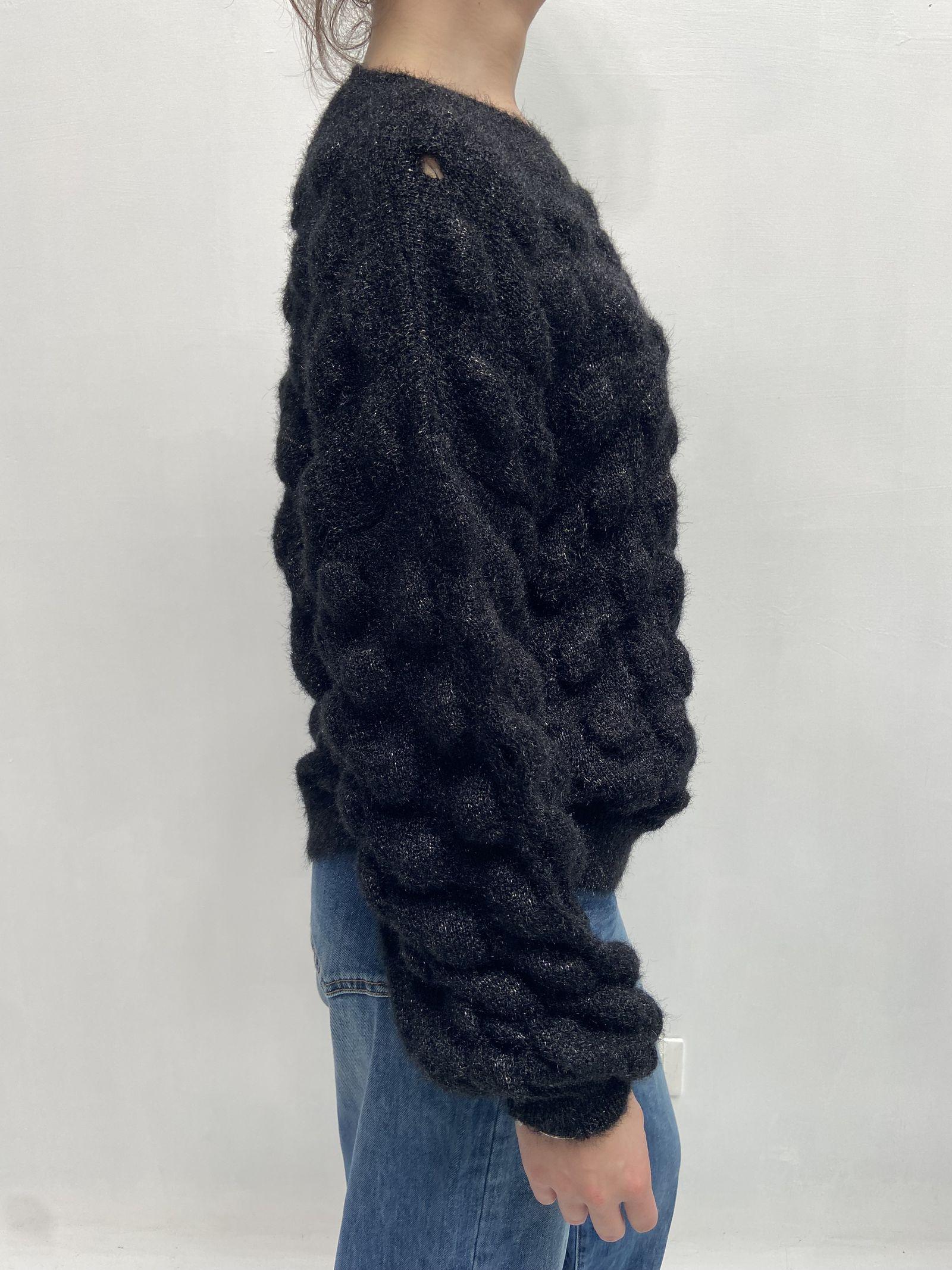 Maglia lavorazione traforata 153 NERO OFELIA 