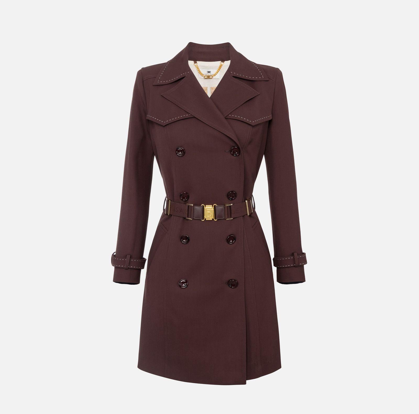 Trench con impunture - Elisabetta Franchi SP00251E1 644 ELISABETTA FRANCHI 