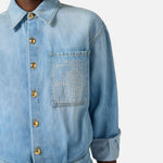 Tuta denim con lettering TJ44D61E2 192 ELISABETTA FRANCHI 