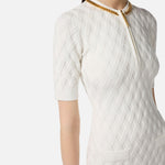 Abito a rombi con catena gioiello - Elisabetta Franchi AM20B56E2 360 ELISABETTA FRANCHI 