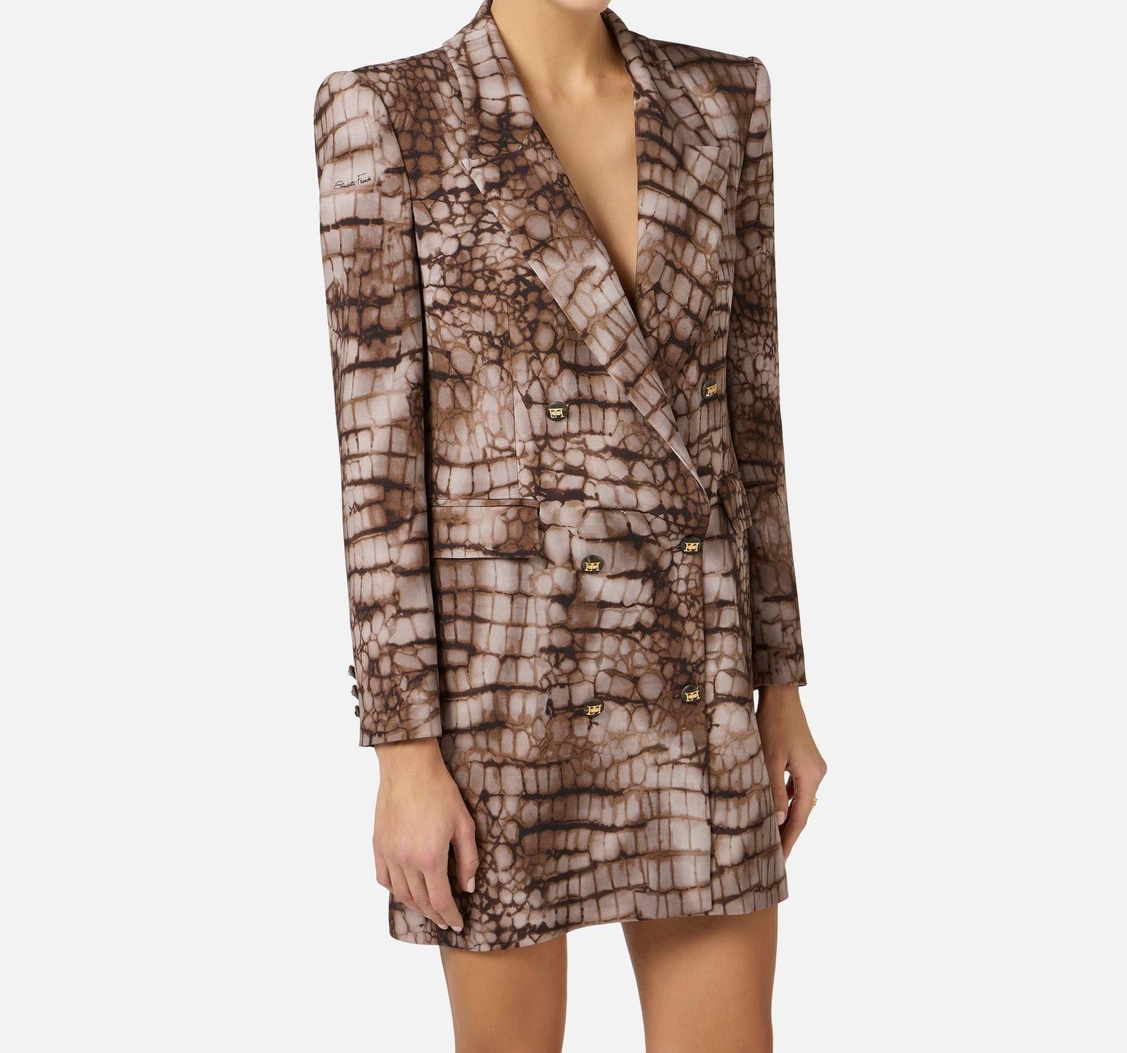 Abito stampa alligatore - Elisabetta Franchi AB92761E2 644 ELISABETTA FRANCHI 