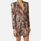 Abito stampa alligatore - Elisabetta Franchi AB92761E2 644 ELISABETTA FRANCHI 