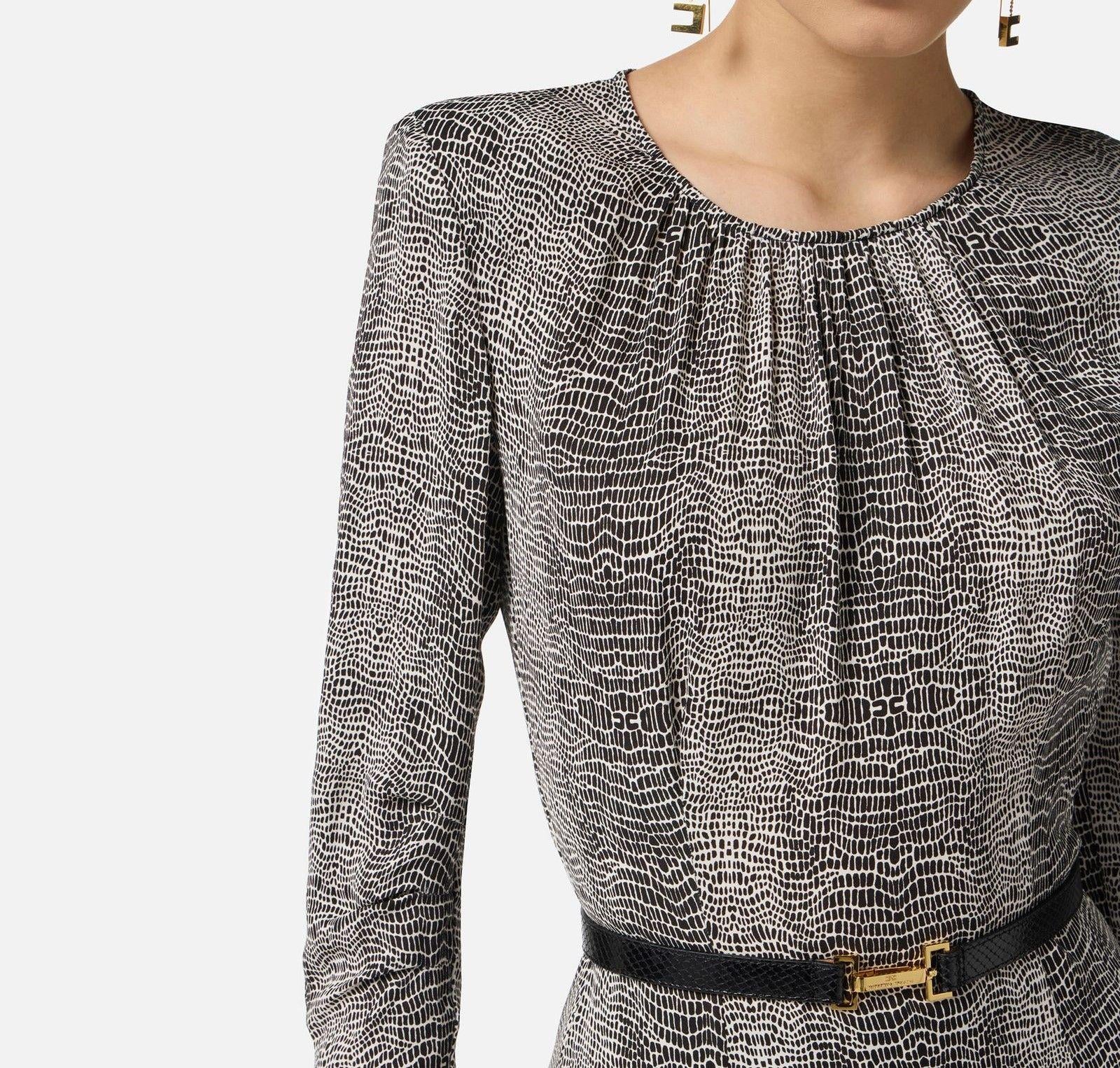 Abito con stampa pitone - Elisabetta Franchi AB88057E2 110 ELISABETTA FRANCHI 