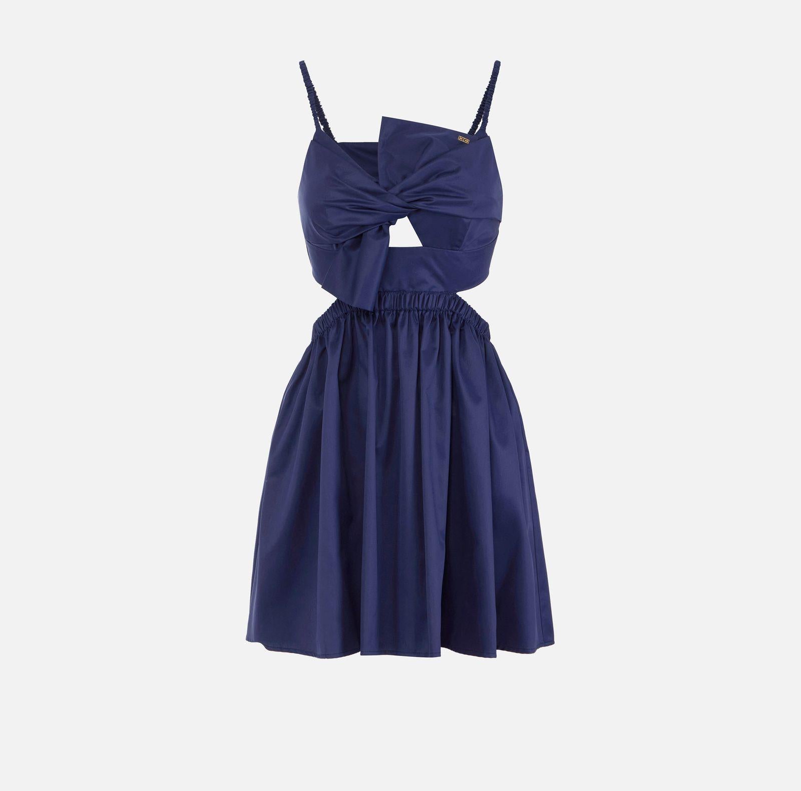 Abito in popeline con fiocco - Elisabetta Franchi AB84152E2 DC8 ELISABETTA FRANCHI 