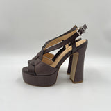 Sandalo con plateau - Ofelia 3101 MORO OFELIA 