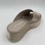 Sandalo zeppa satin SUNNY MAYA WASHED BEIGE PATRIZIA BONFANTI 