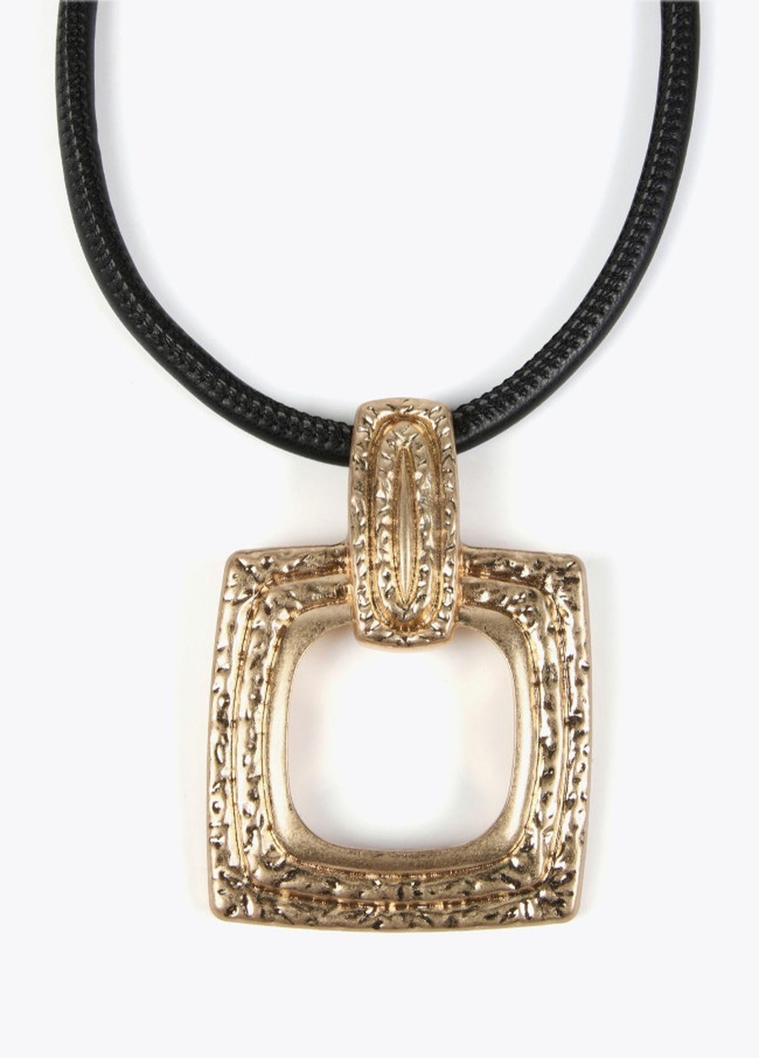 Collana dorata con laccio nero LS2503050 0M2 LOLA 
