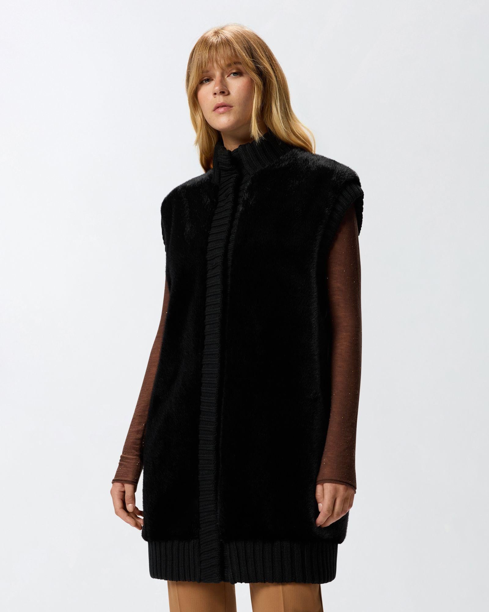 Gilet effetto pelliccia 105402A2PI Z99 PINKO 