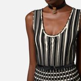 Abito midi con micro rouches - Elisabetta Franchi AM49S51E2 685 ELISABETTA FRANCHI 