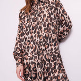Abito chemisier in raso animalier 421BD15004 425023-01 GAUDI' 
