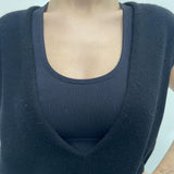 Gilet scollo a V CBGL4734 NERO OFELIA 