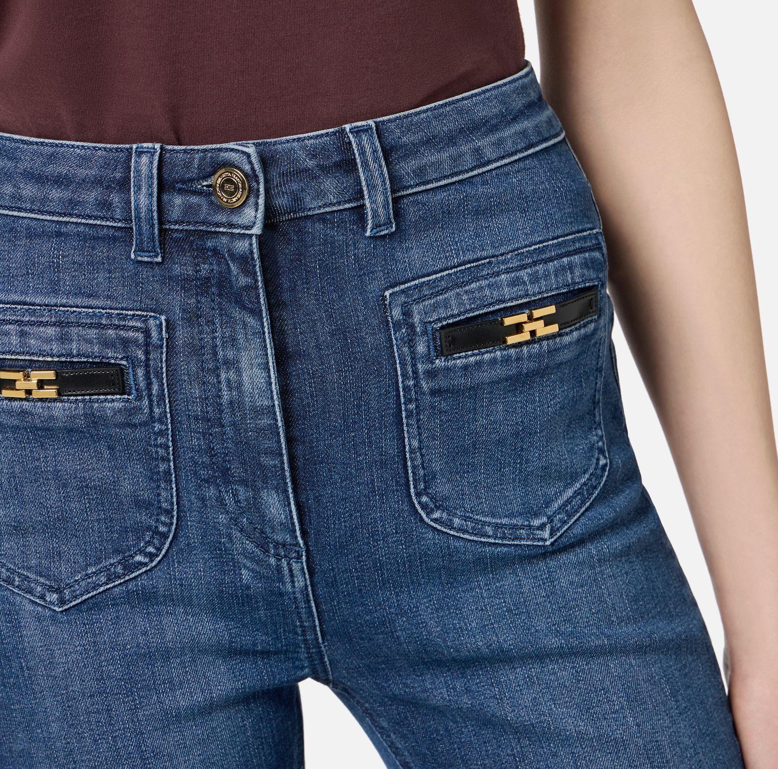 Jeans bootcut - Elisabetta Franchi PJ12N56E2 104 ELISABETTA FRANCHI 