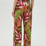 Pantalone morbido stampa foglie MS2514014 256 MAITE 