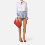 Camicia con cut-out e ricami - Elisabetta Franchi CA12861E2 100 ELISABETTA FRANCHI 