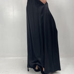 Gonna in raso con pieghe SK1027 NERO OFELIA 