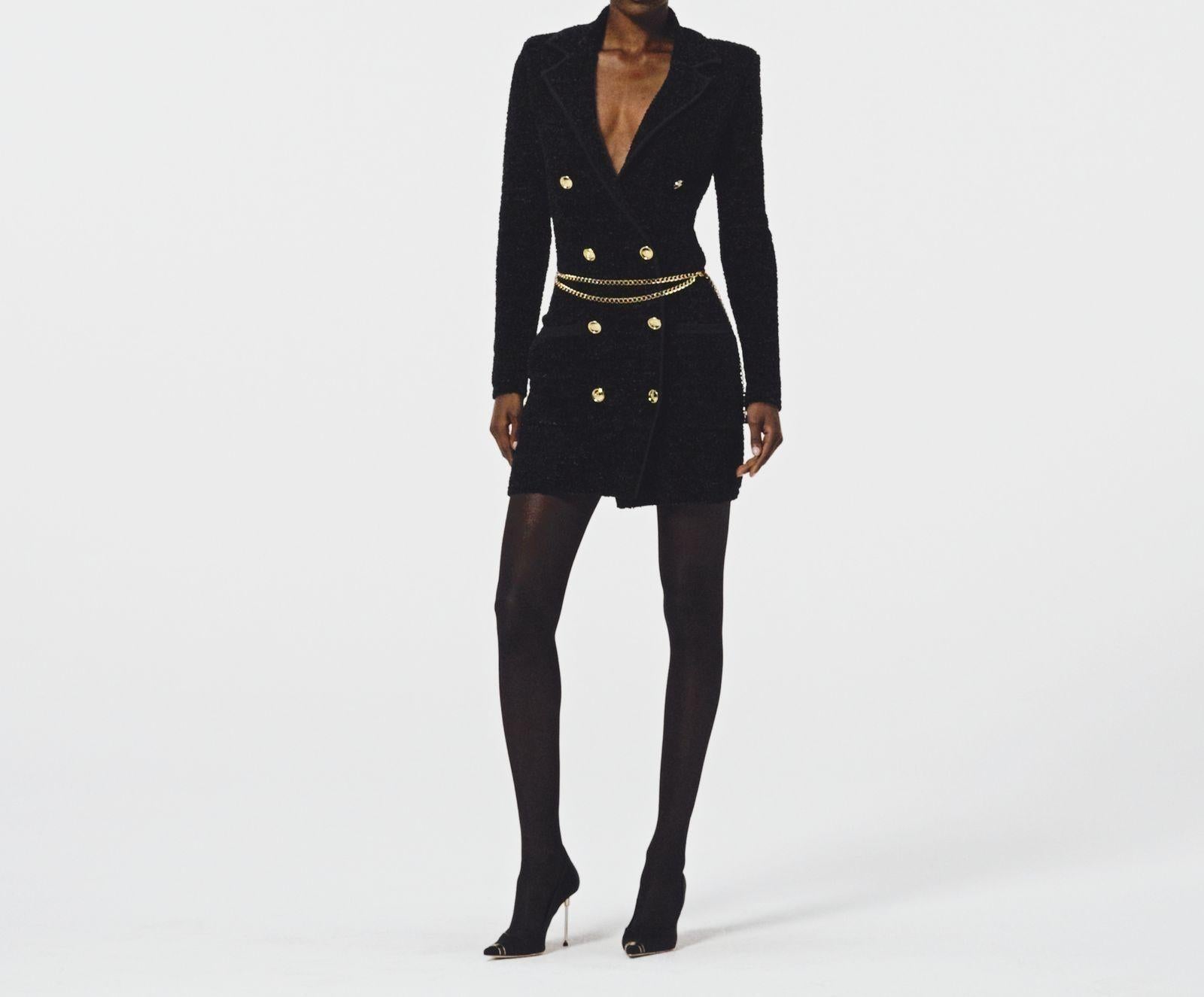 Abito in ciniglia bouclè - Elisabetta Franchi AM32S57E2 110 ELISABETTA FRANCHI 